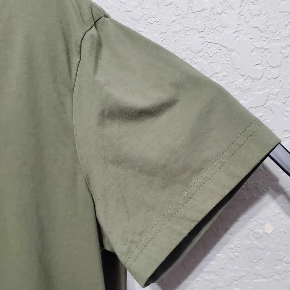 2/$30 George Men's Olive Short Sleeve V-Neck T-Shirt Size 2XL